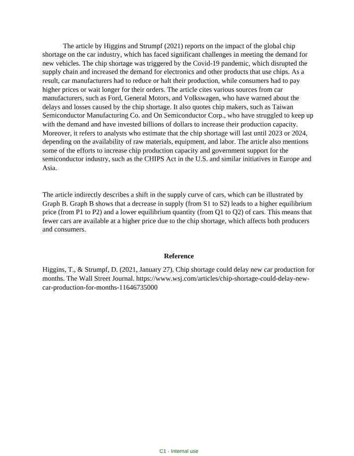 Global Chip Shortage - Impact on Car Industry