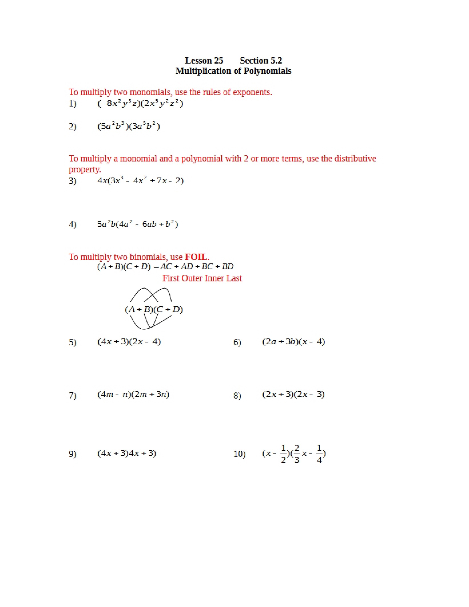 Polynomial Multiplication