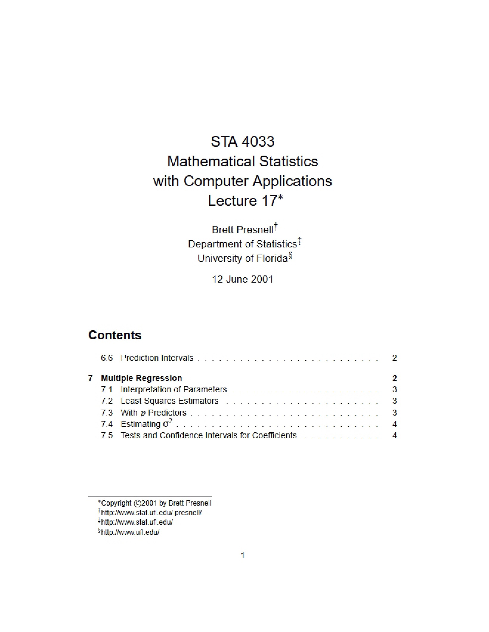 Statistics (Mathematical)
