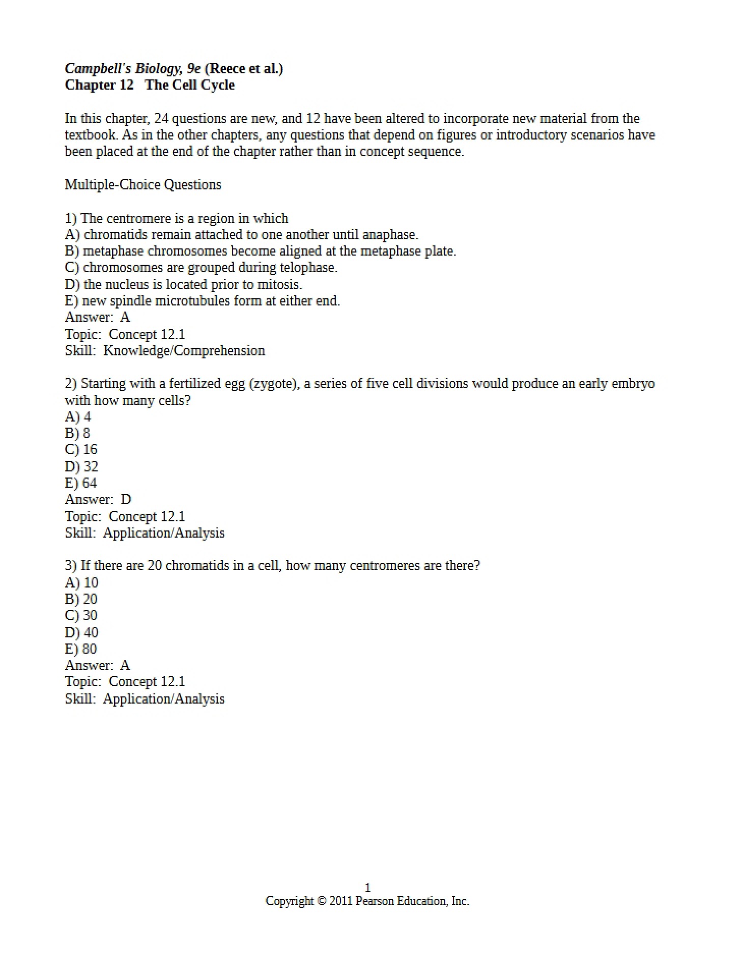 Test Bank Chapter 12