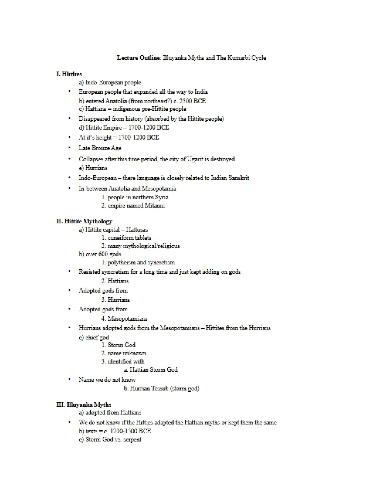 Collection of Lecture Notes on Mythology (Set 3)