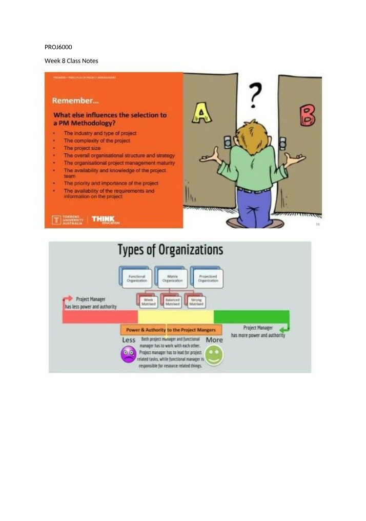 Week 8 Class Notes - PROJ6000