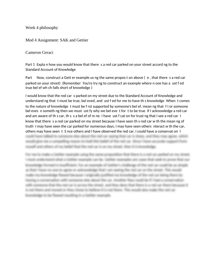 Gettier and the Standard Account of Knowledge