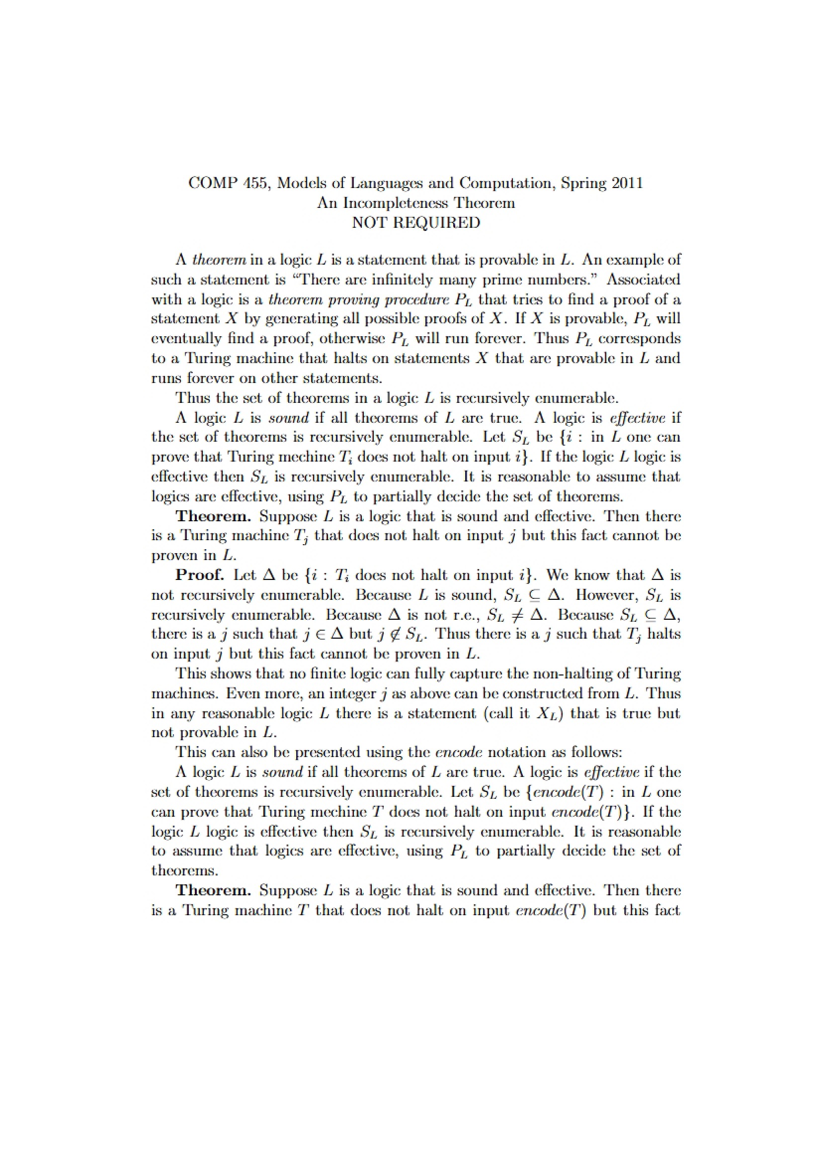 Lecture Notes Models of Languages