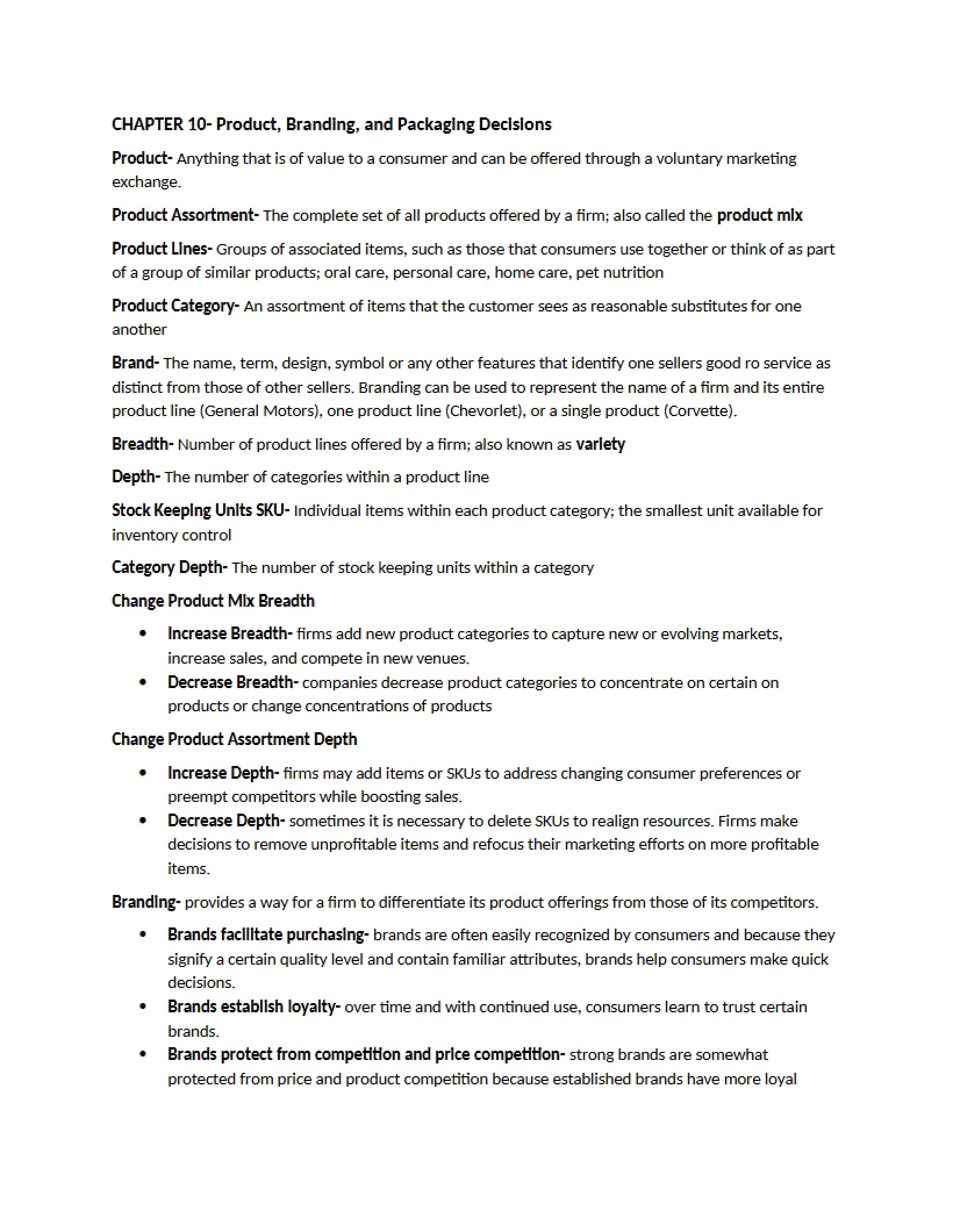 Decisions on Products Branding and Packaging - Chapter 10