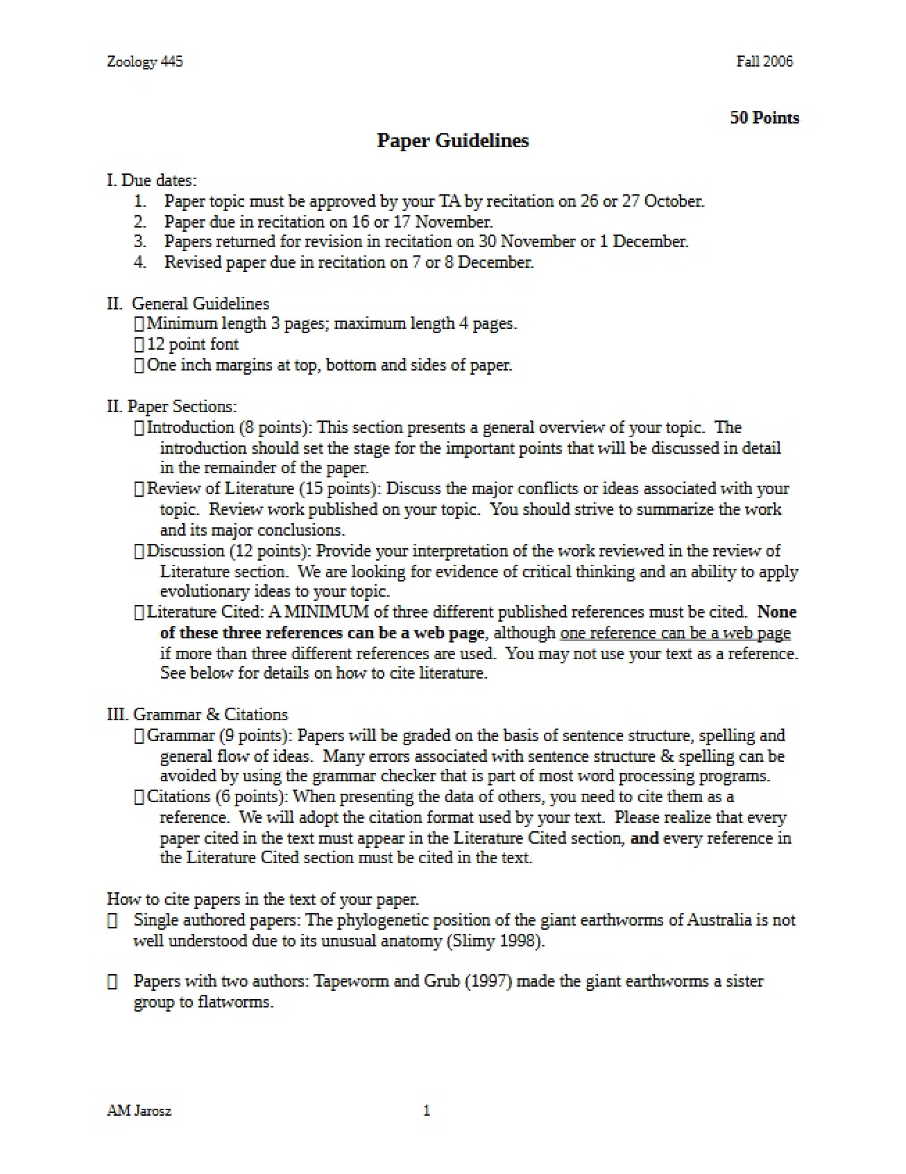 Guidelines for Paper