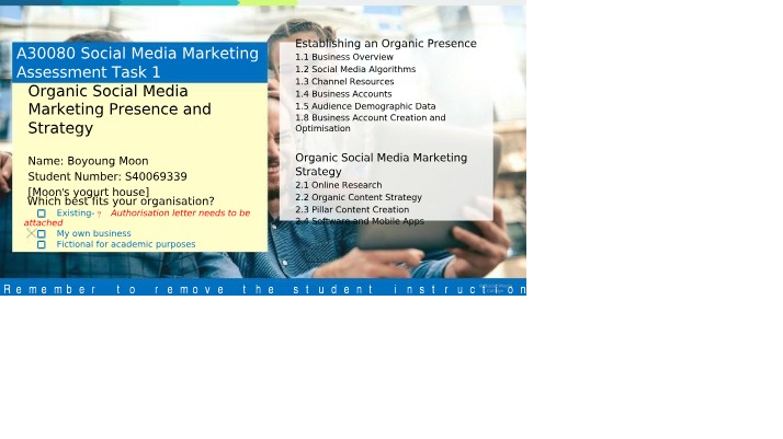 Assessment 1 for Social Media Marketing