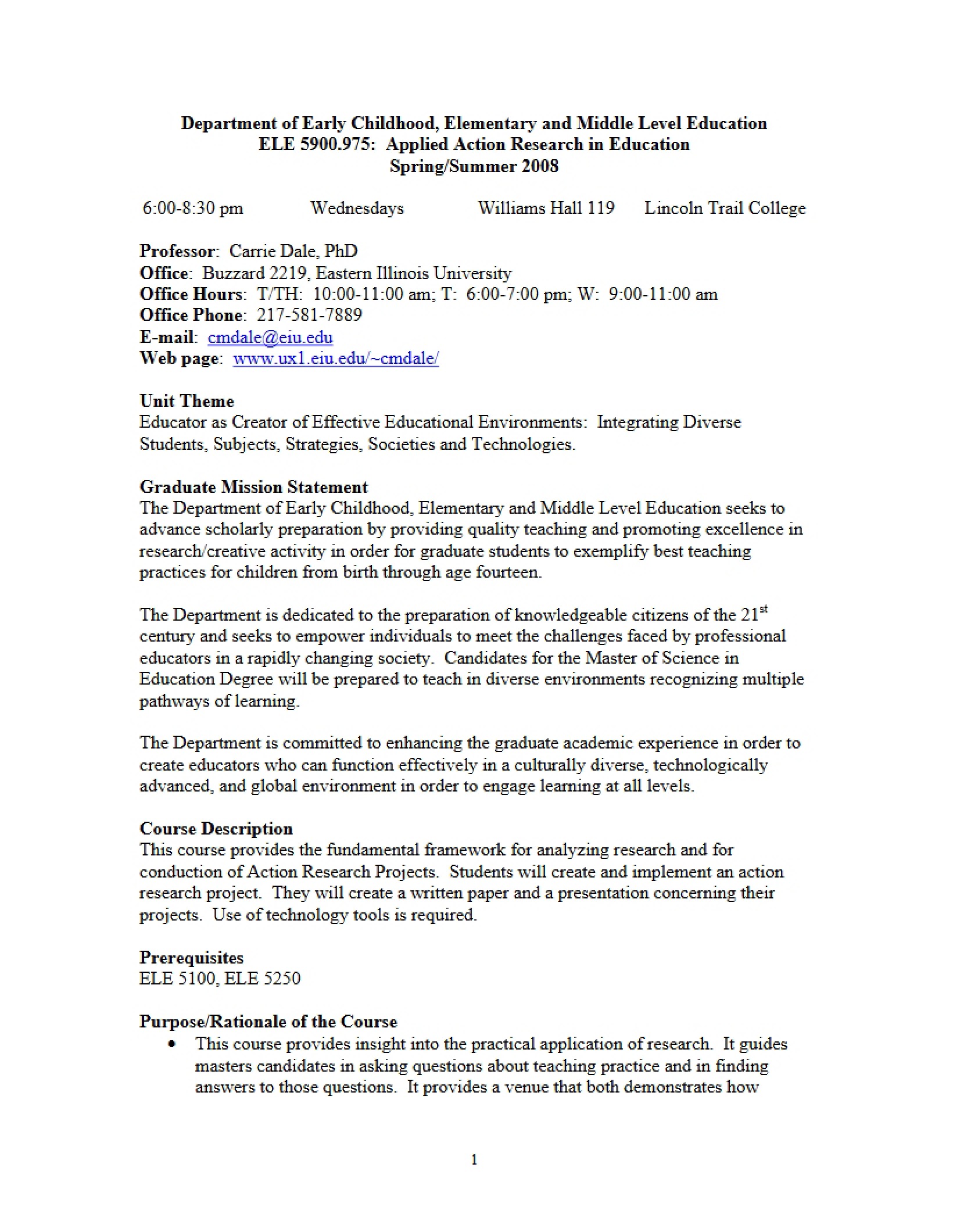Syllabus - 9 Pages