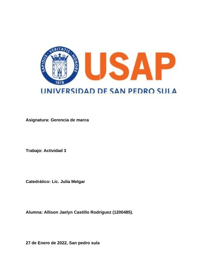 Gerencia de Marca - Actividad 3