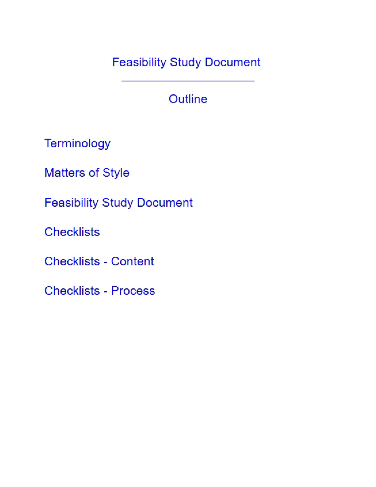 Document for Feasibility Study