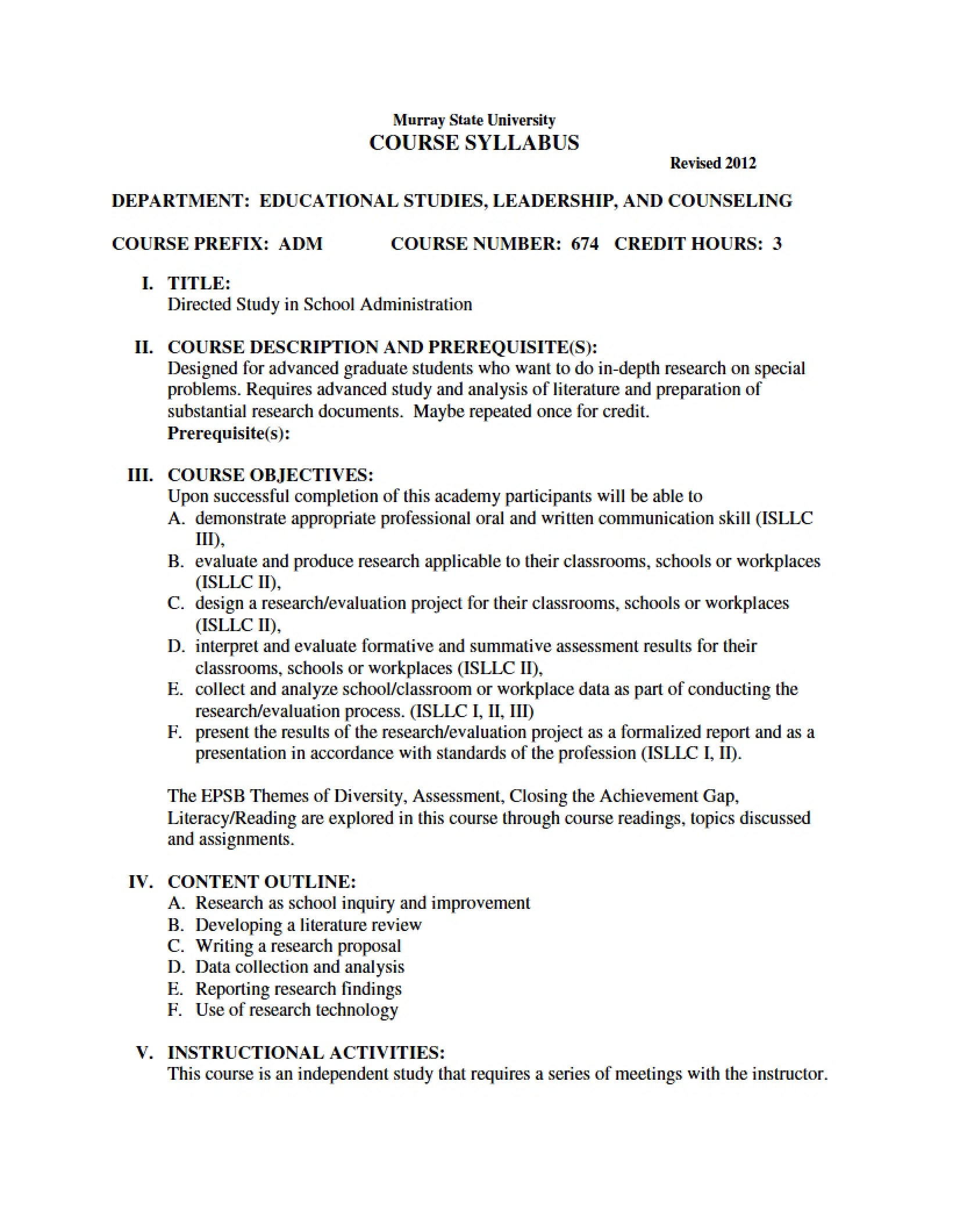 Syllabus
