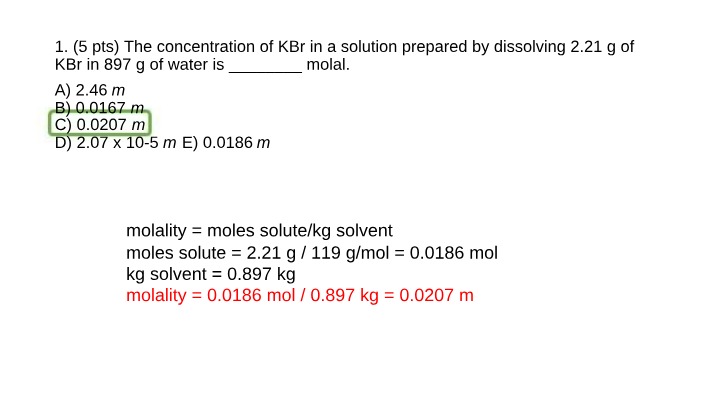 Worked Solutions for CH 123 Practice Exam 1