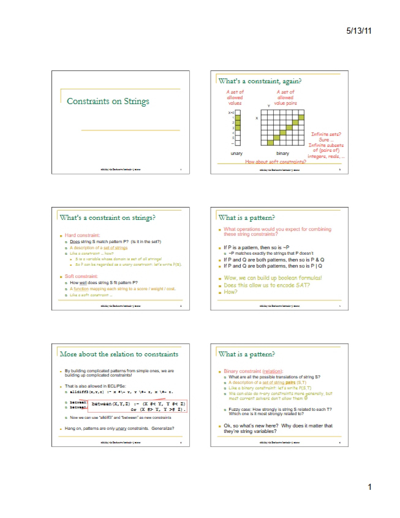 String Constraints