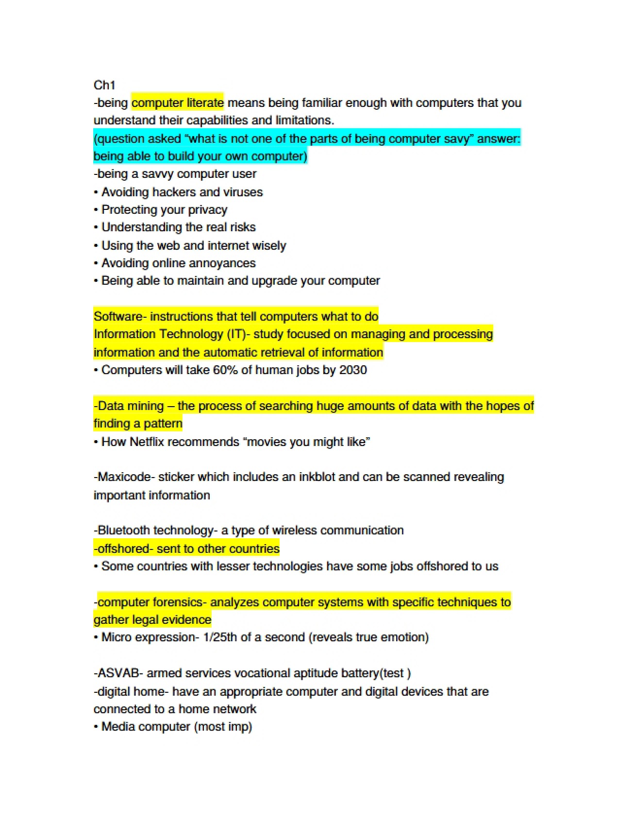 Course Notes - Part 1