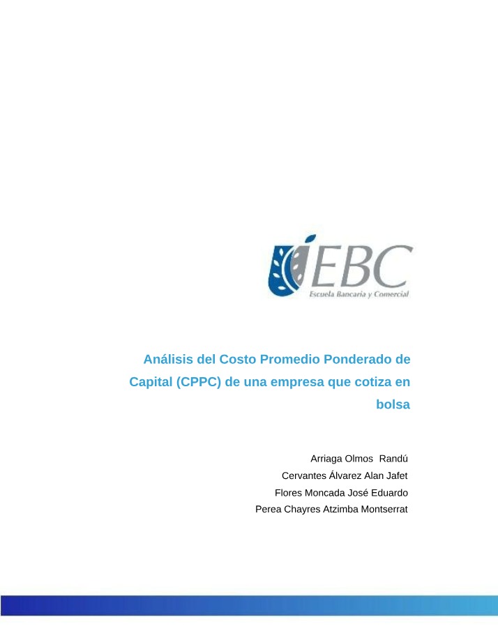 Análisis del CPPC para una Empresa que Cotiza en Bolsa