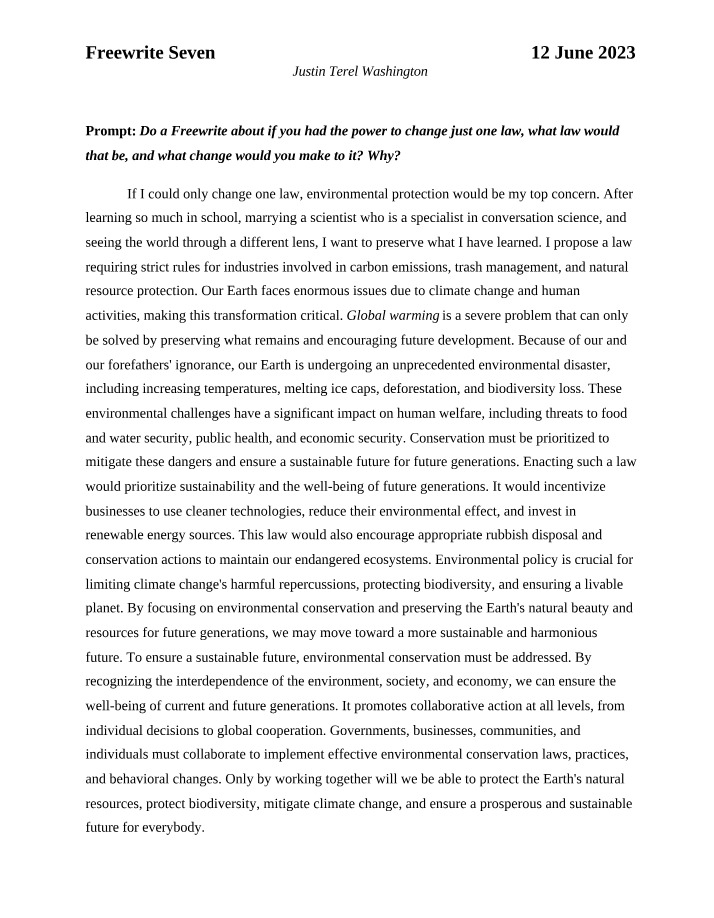 Freewrite #7