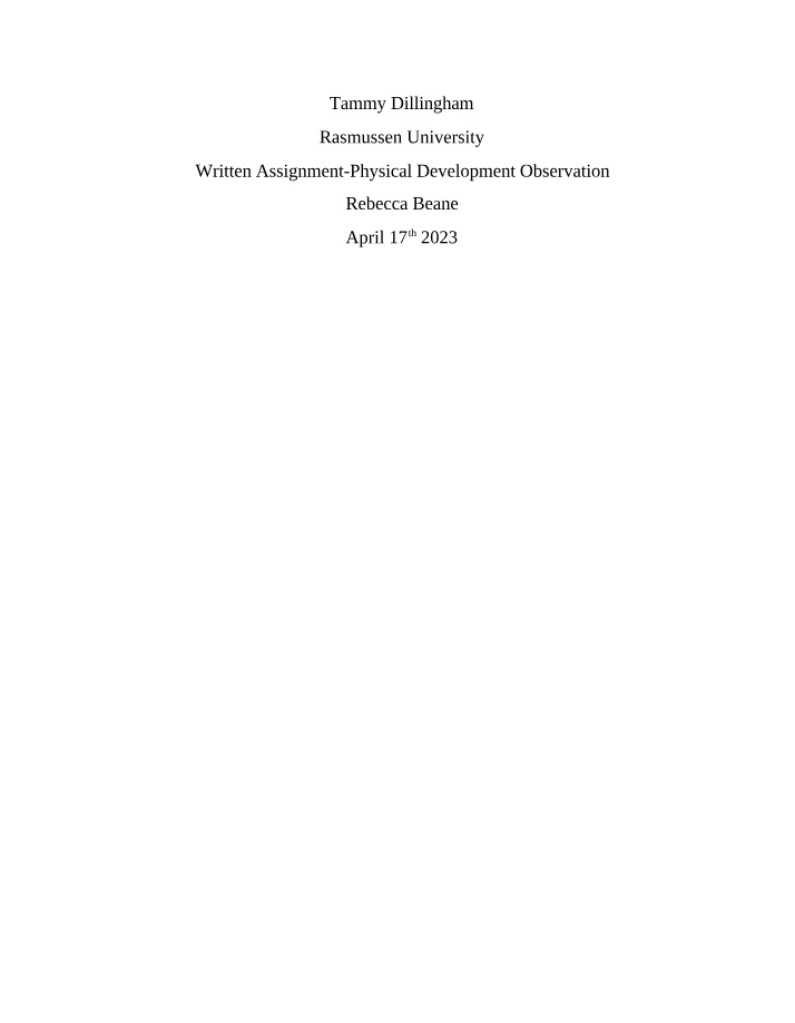 Physical Development Milestones for Infants and Toddlers
