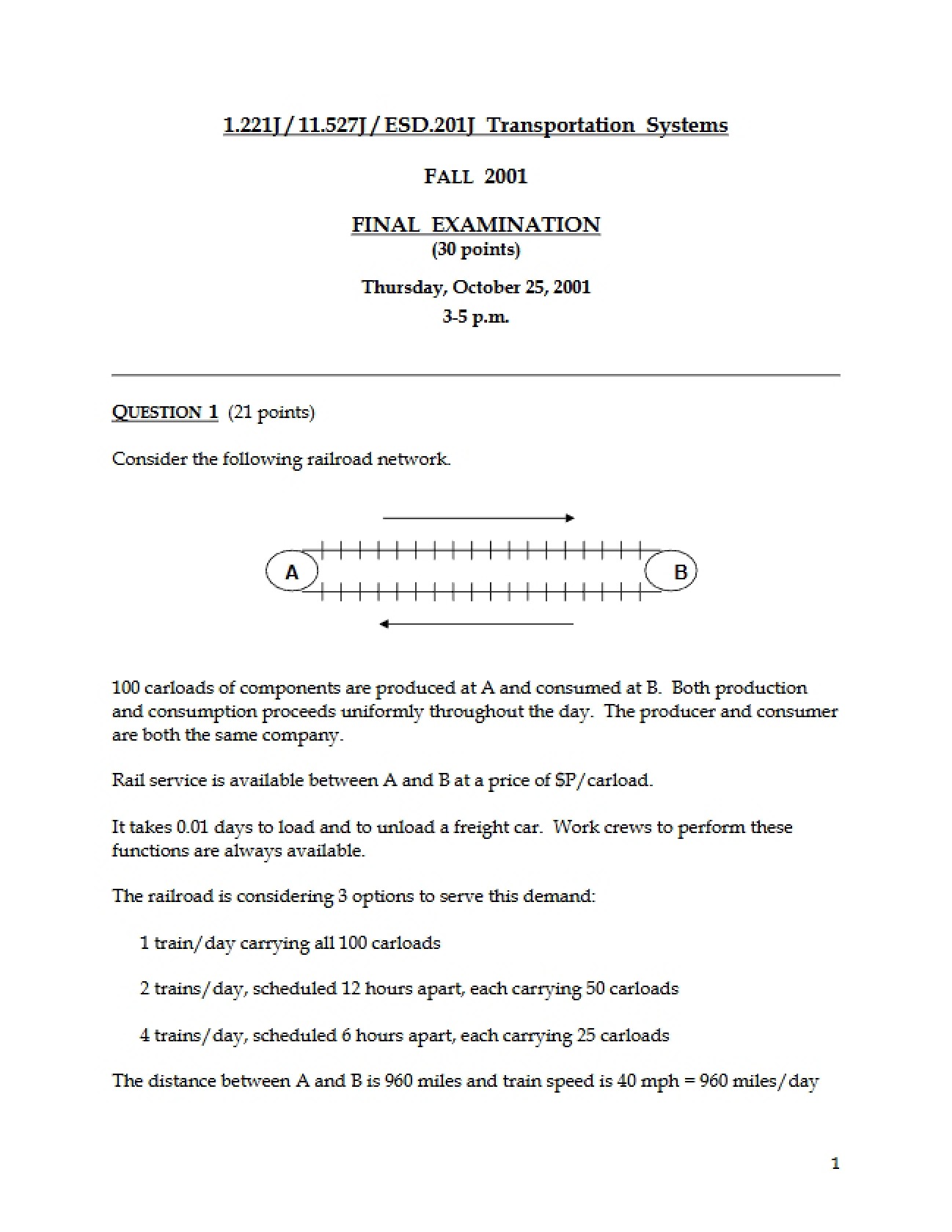 Transportation Systems Study Guide