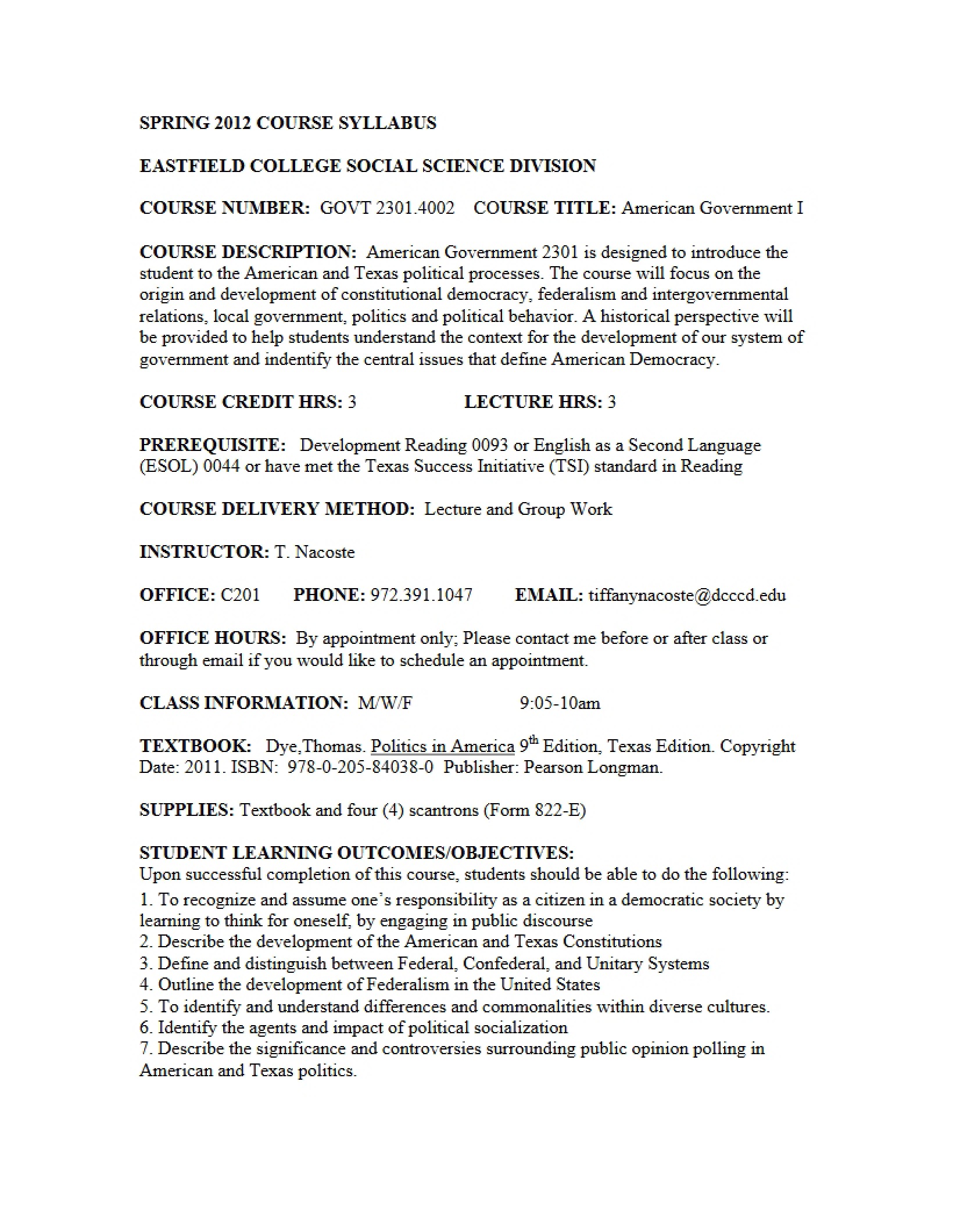 Syllabus