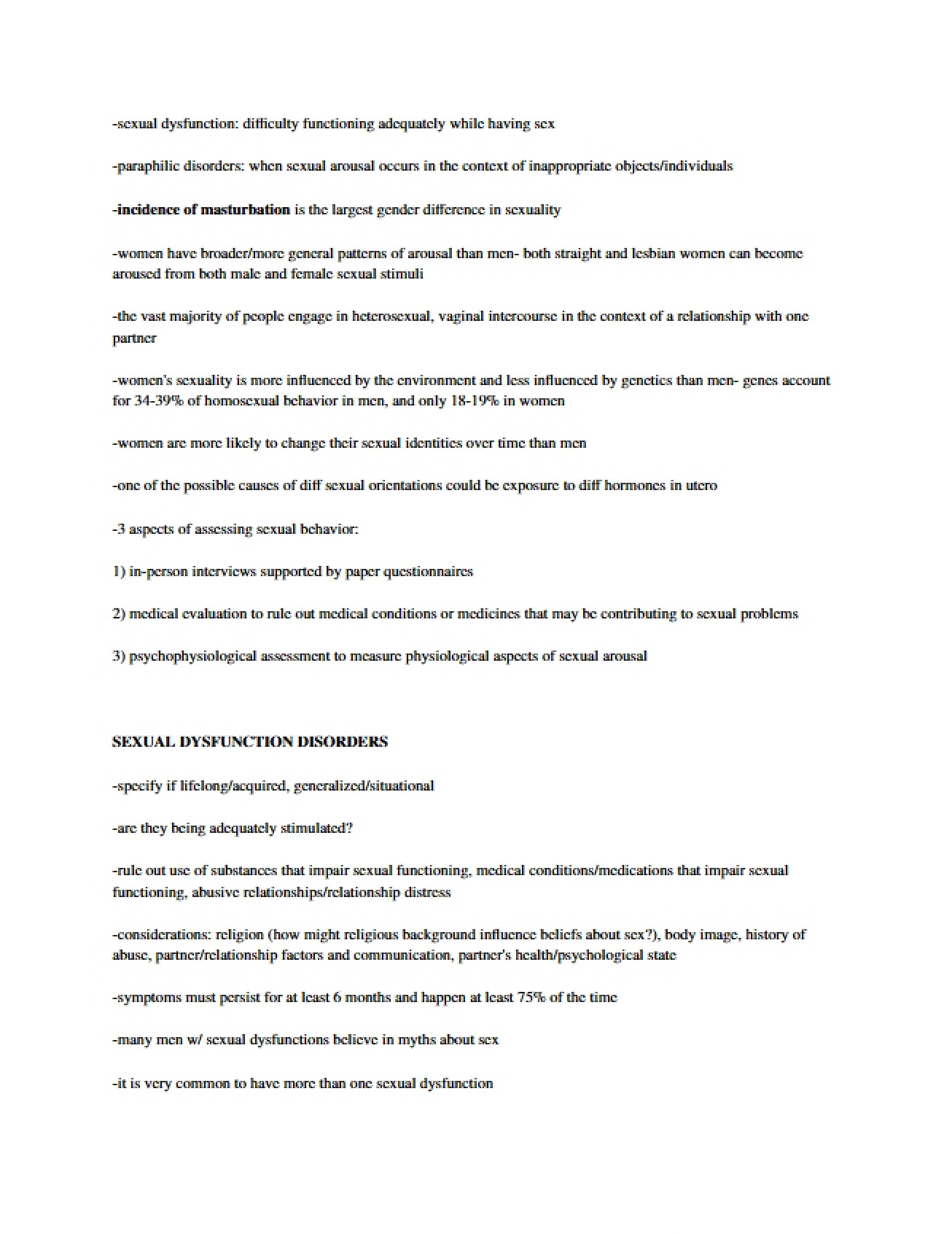 Dysfunction of Sexuality