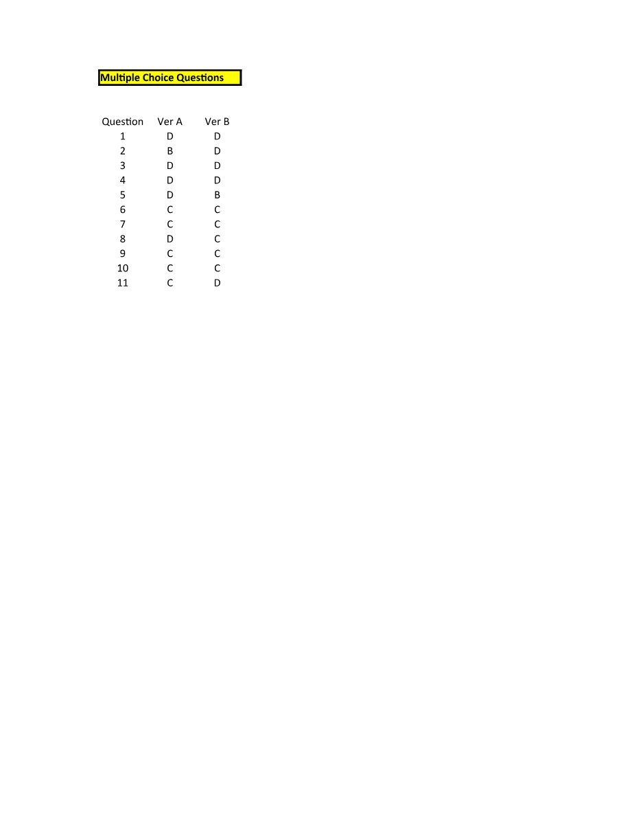Practice Problems for Finance