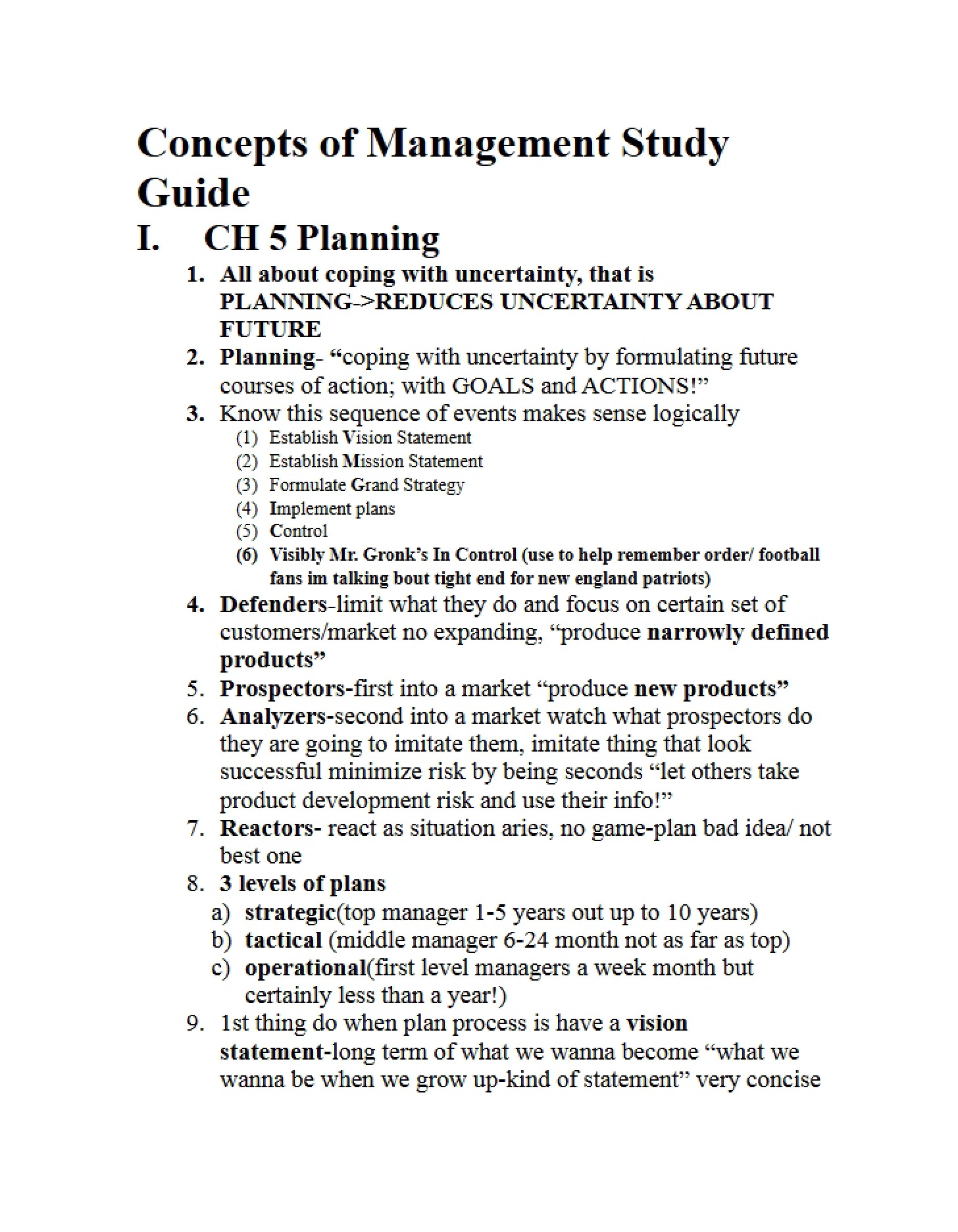 General Management Concepts
