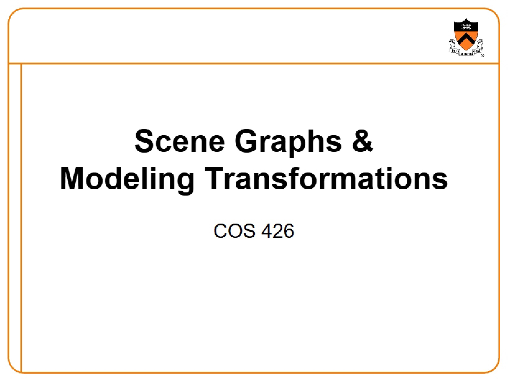 Transforming Models