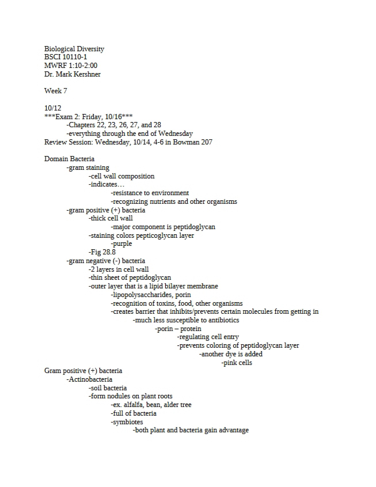 Examination II