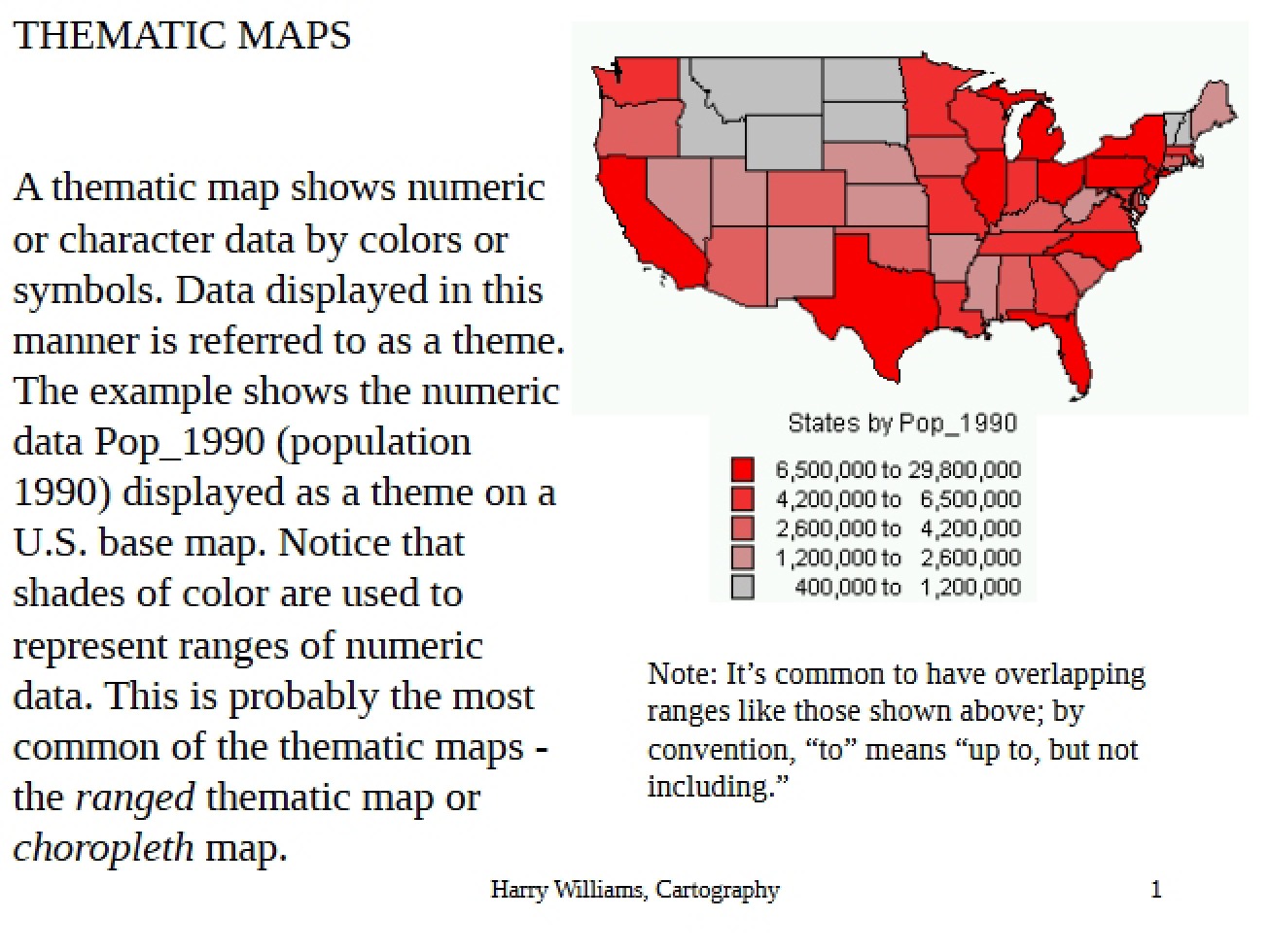 Thematic Maps Part One