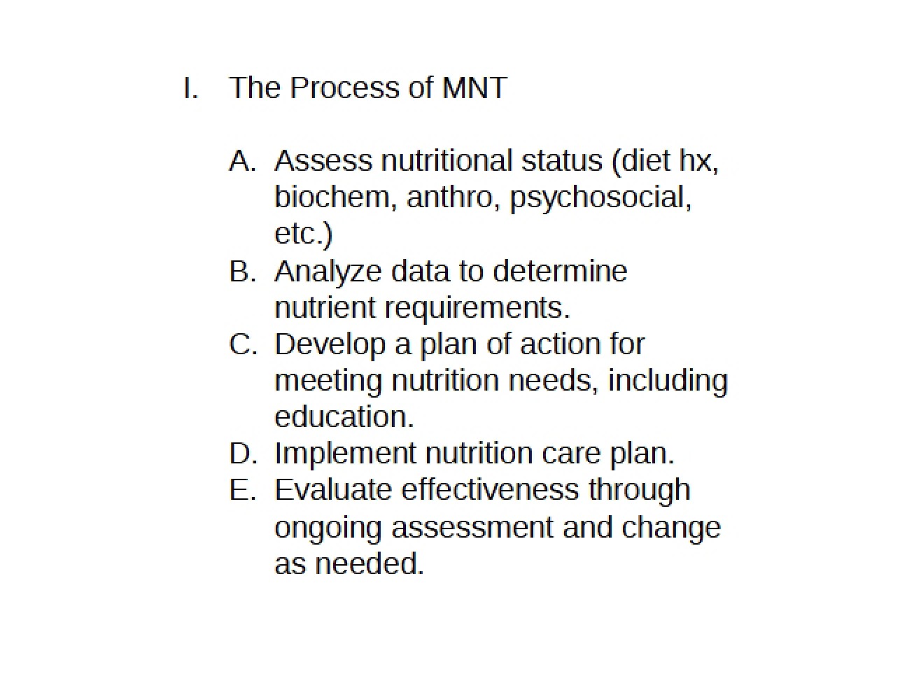 MNT Process