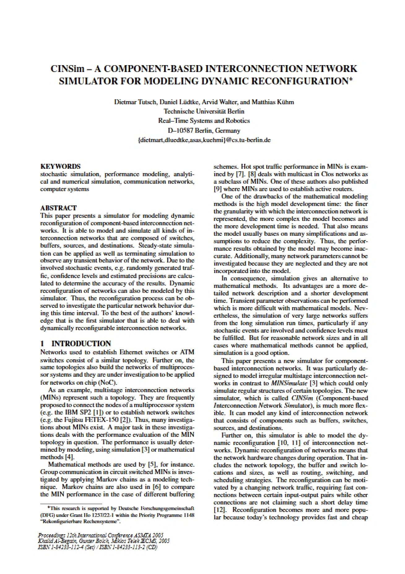 Interconnection Network Based on Components
