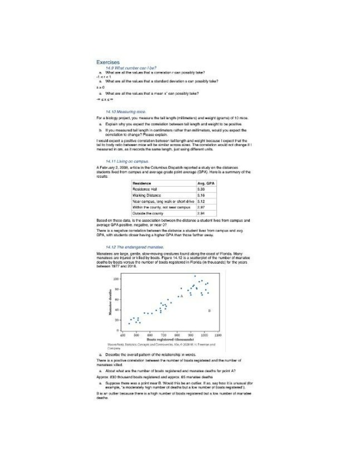 Exercises for Statistics