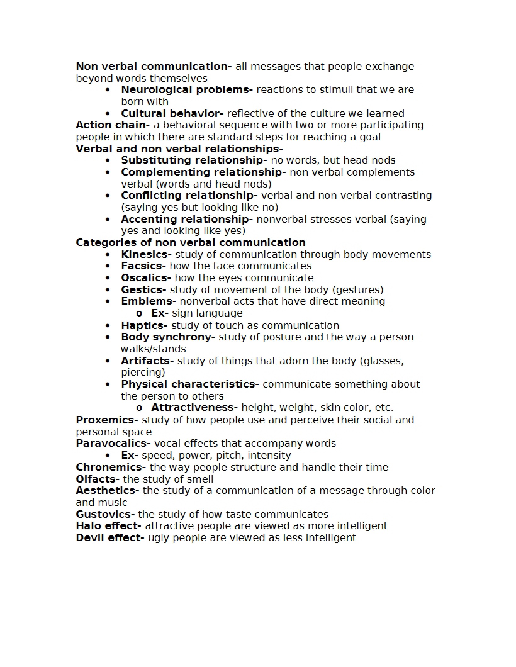 Communication Types Non-verbal