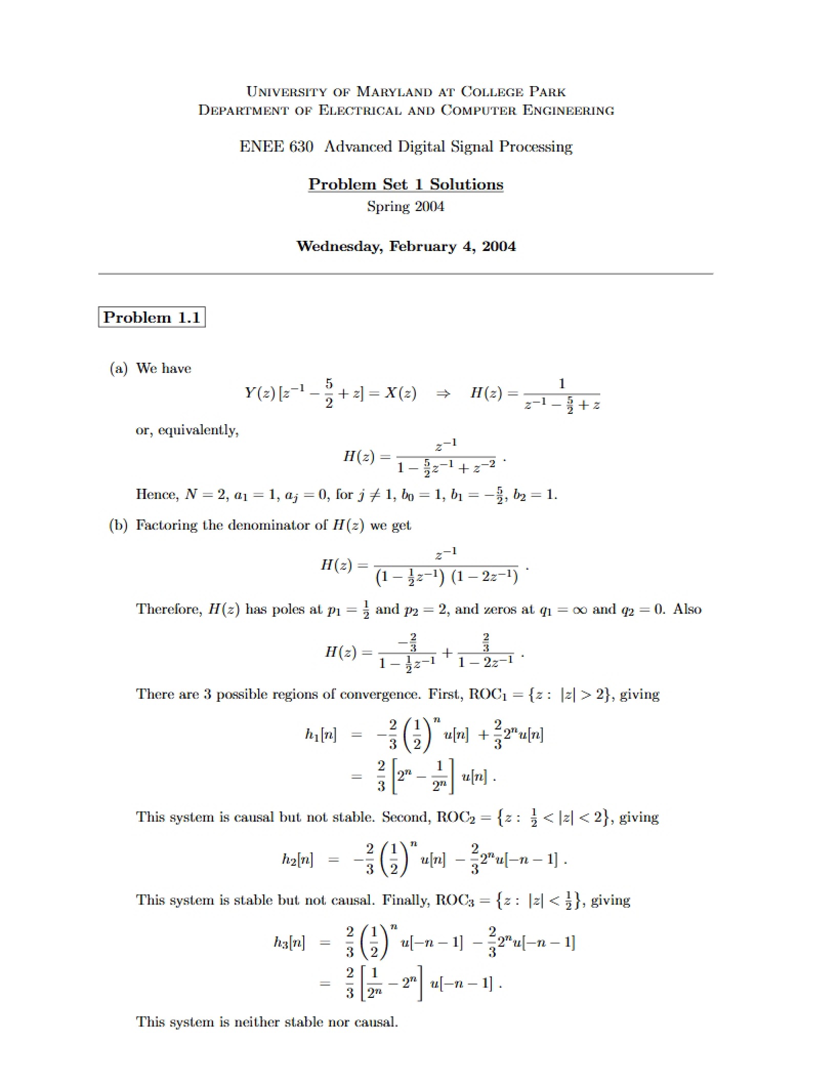 Answer Key for Set 1