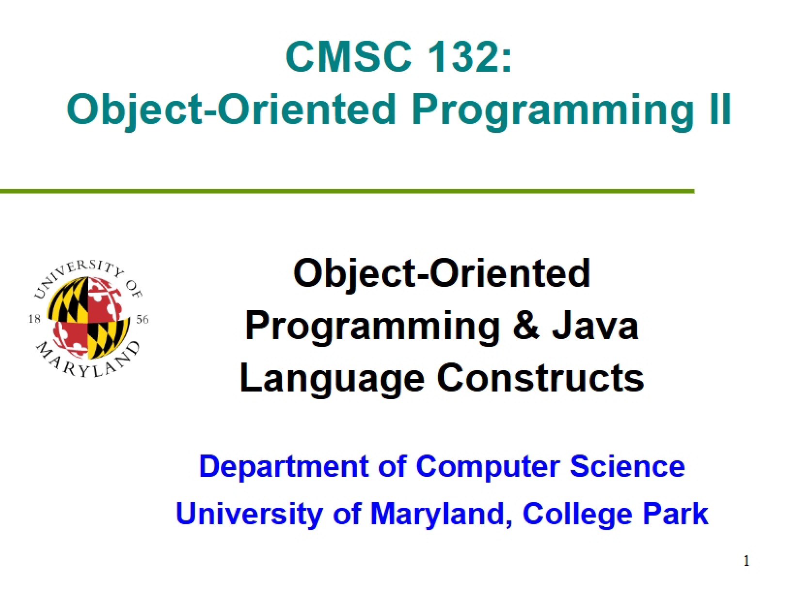 Object-Oriented Programming and Java