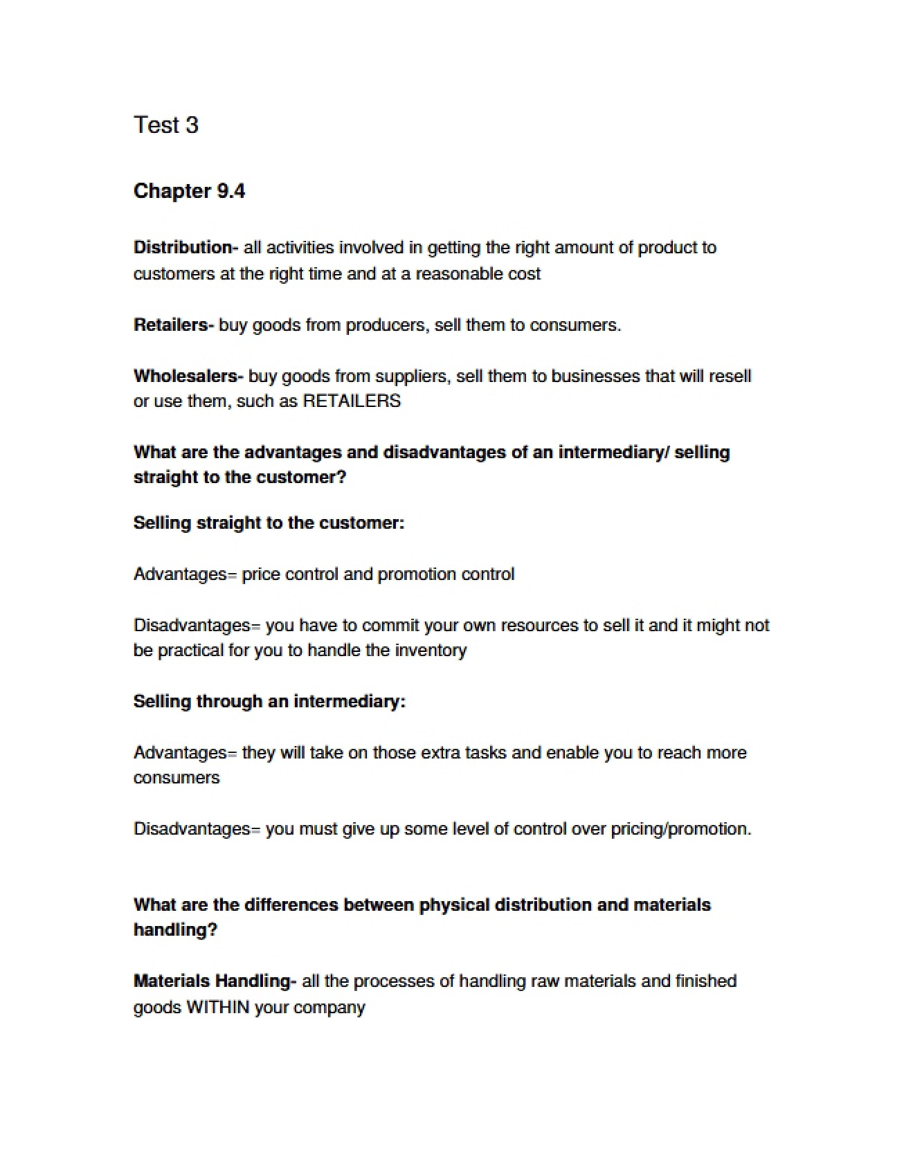 Experiential Entrepreneurship Test 3