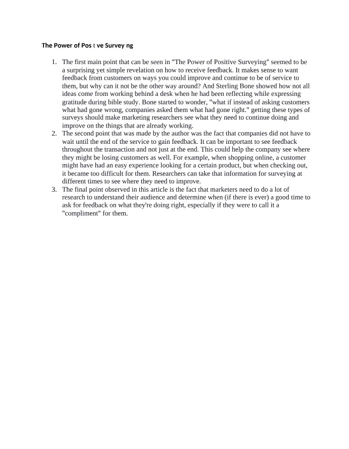 Improving Customer Feedback - The Power of Positive Surveying