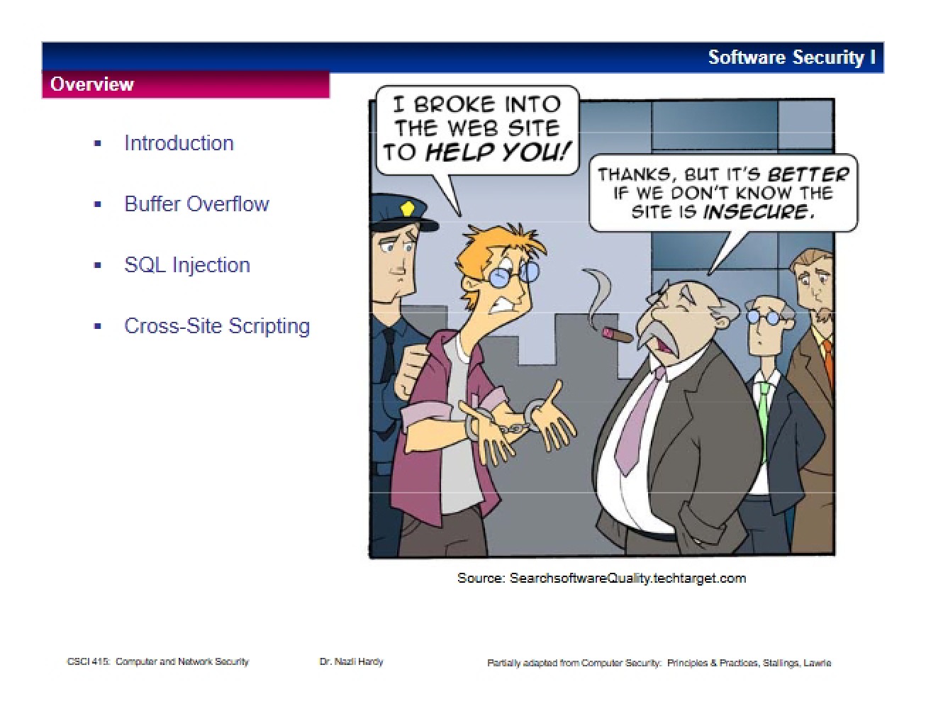 Security of Software Systems