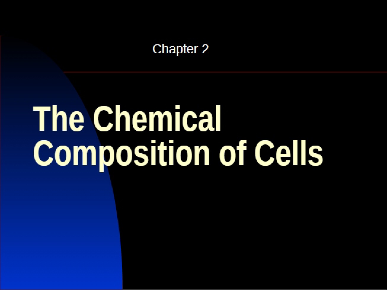Chemical Composition of Cells
