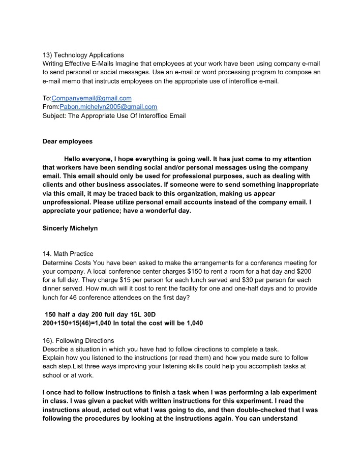 Guidelines for Crafting Effective Interoffice E-Mails