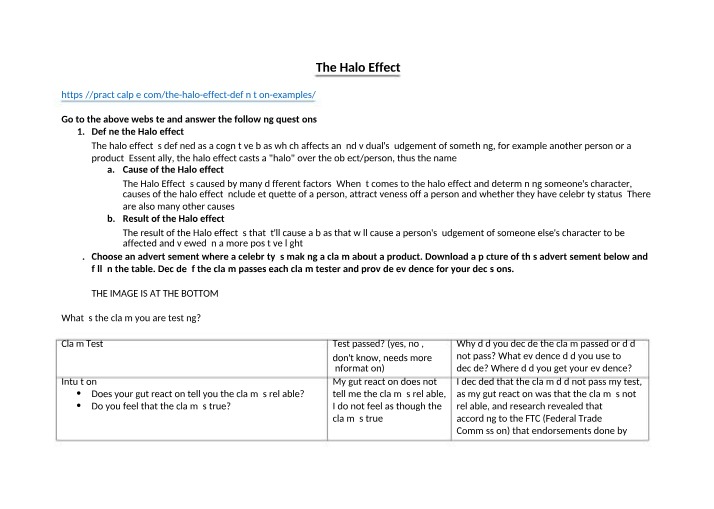 The Halo Effect - Cognitive Bias and its Impact