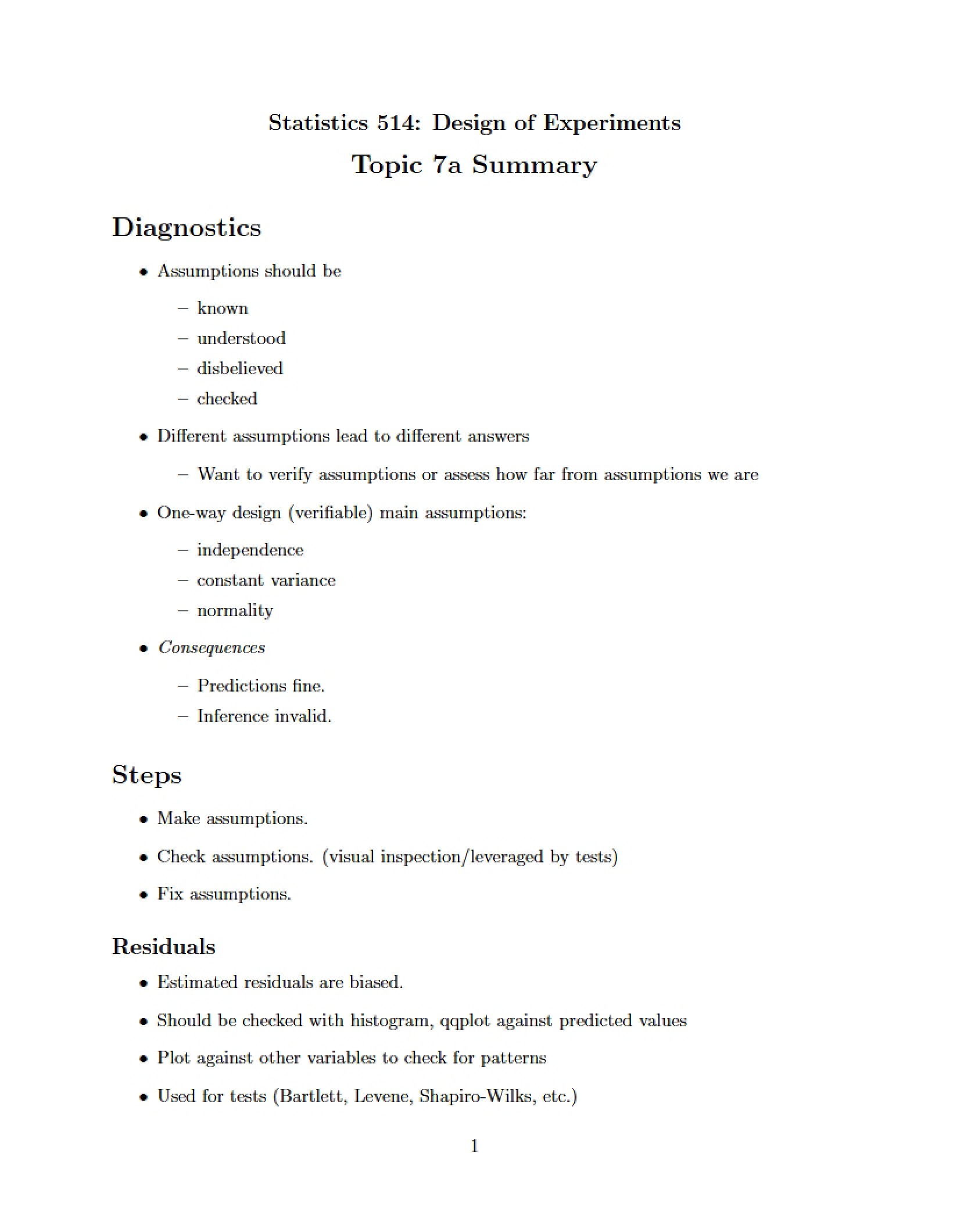 Course Study Notes