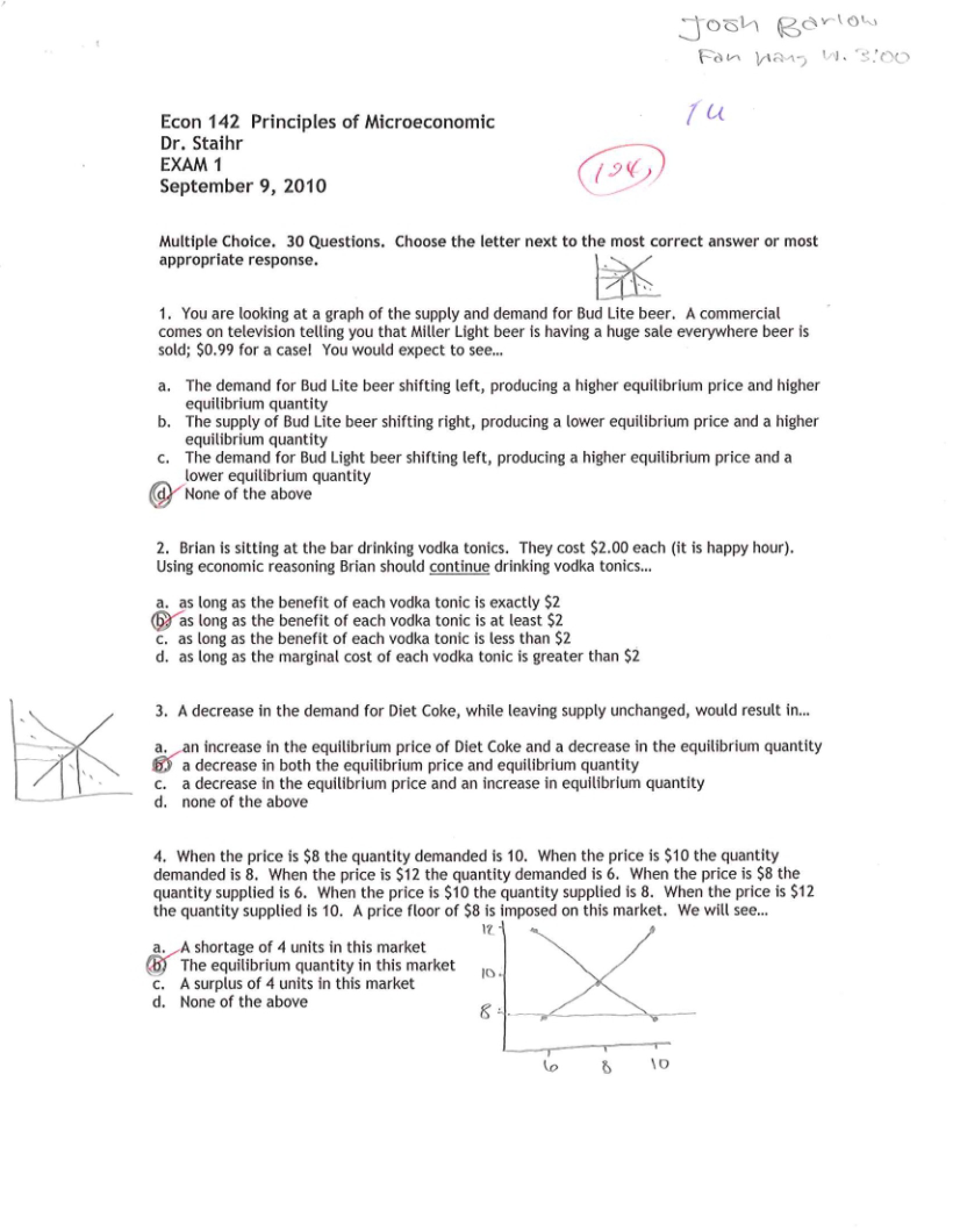 Fall 10 Exam 1 (Econ 142)