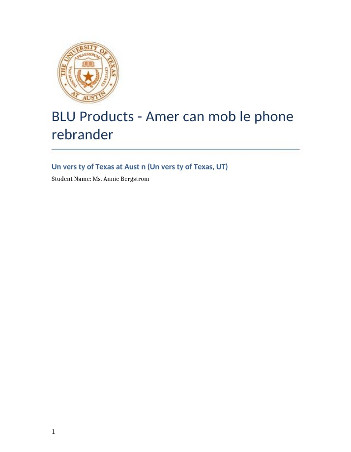 American Mobile Phone Rebrander - BLU Products