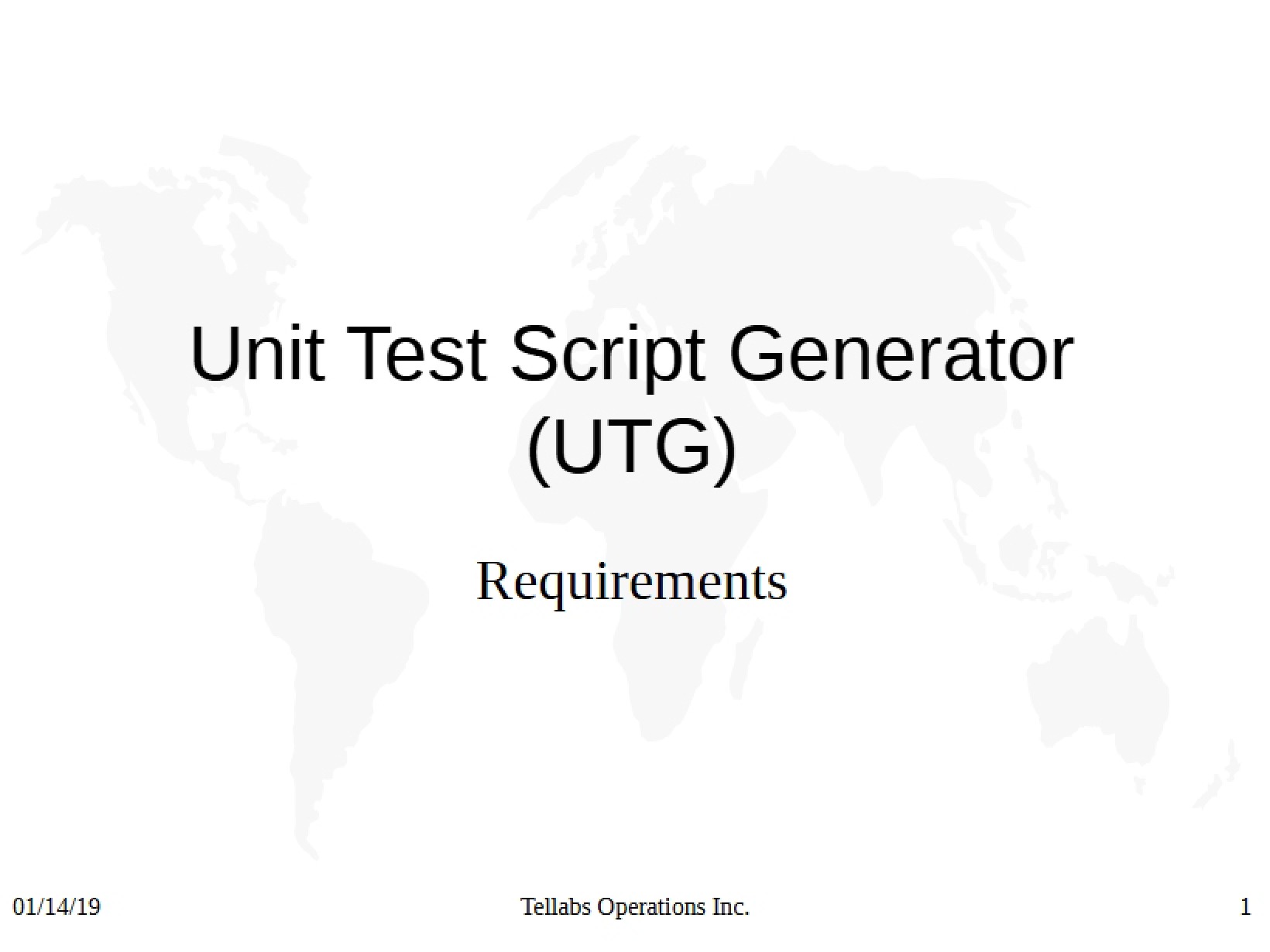 Generator for Unit Test Scripts (UTG)