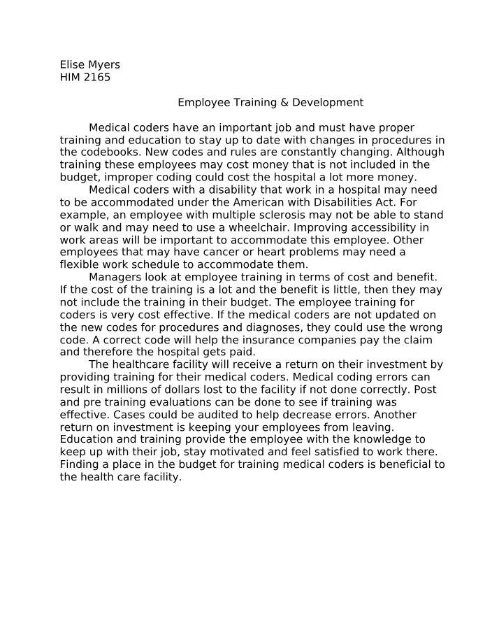 Employee Development and Training