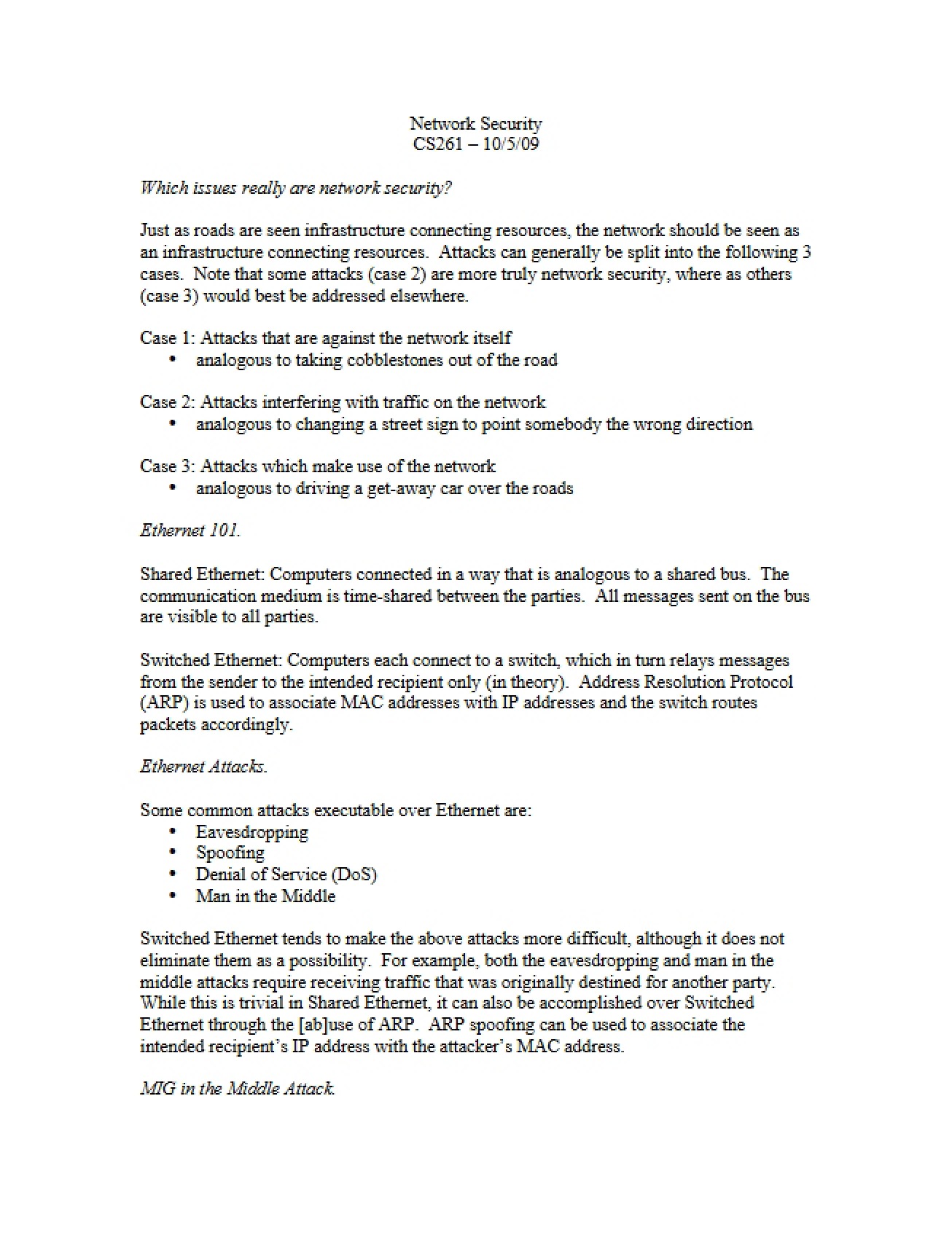 Security Lesson Notes