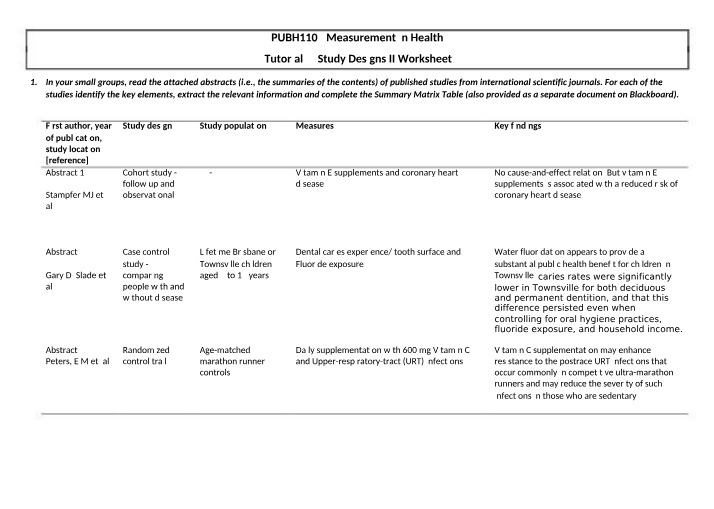 Week 4 Student Worksheet