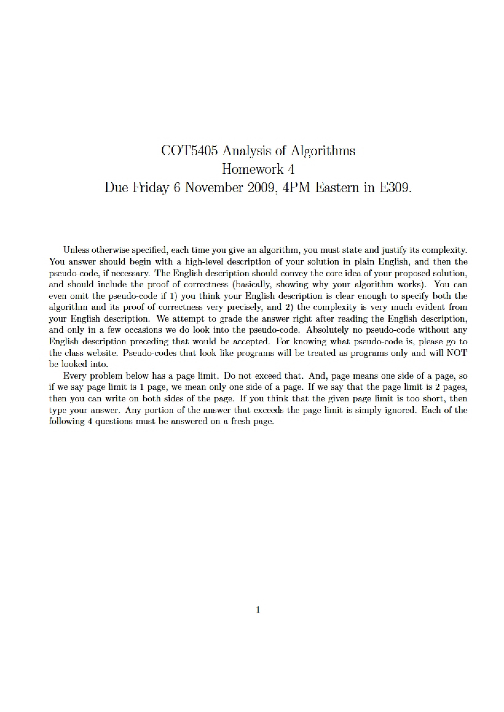 Algorithms Analysis and Design