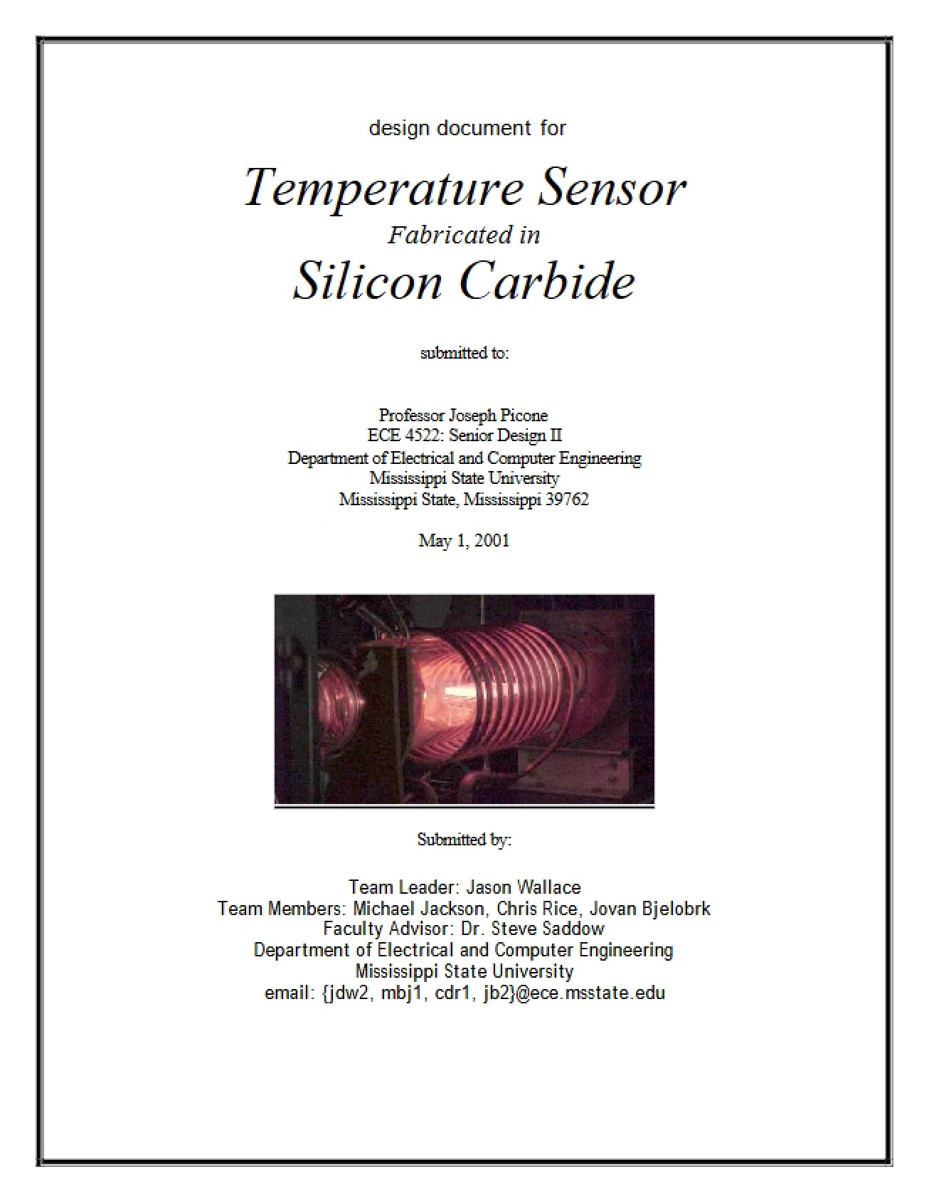 Temperature Sensor Design Document